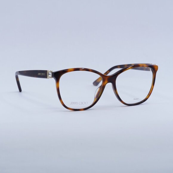 Jimmy Choo JC318/G 0086 00 Eyeglasses Havana 54mm Square Frame - Picture 1 of 12